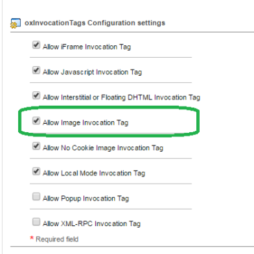 Allow Image Invocation Tag